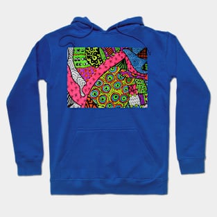 Abstract Fluoro 2 alternate landscape view Hoodie